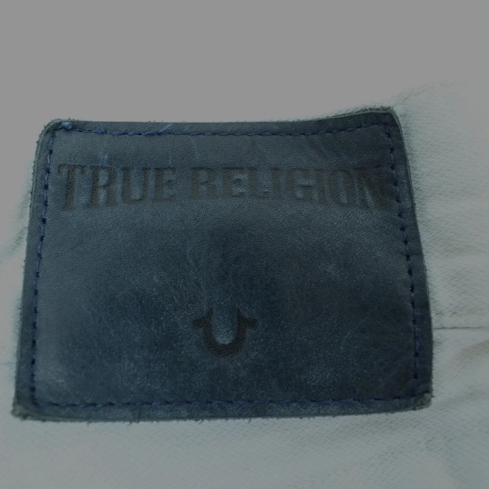 True Religion Geno Jeans Men's 30 x 32 Worn Sunfaded Relaxed Slim Fit Distressed